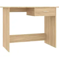 vidaXL Bureau Chêne Sonoma 100x50x76 cm Panneau de particules