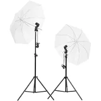 vidaXL Kit d'éclairage pour studio photo avec trépieds & parapluies