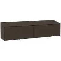 vidaXL Coffre à coussins de jardin brun 220x50x58 cm Poly rotin