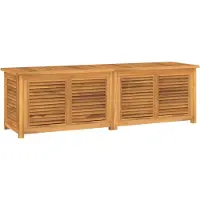 vidaXL Coffre de jardin avec sac 175x50x55 cm bois massif teck