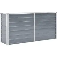 vidaXL Lit surélevé de jardin Acier galvanisé 160x40x77 cm Gris