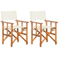 vidaXL Chaises de régie 2 pcs. Bois massif acacia