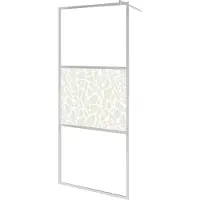 vidaXL Cabine de douche à l'italienne avec motif en pierre 115x195 cm ESG glass