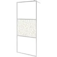 vidaXL begehete Duschwand mit Steinmotiv 90x195 cm ESG Glas