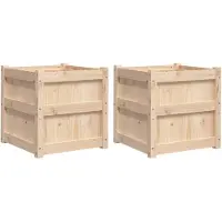 vidaXL Jardinières 2 pcs bois de pin massif