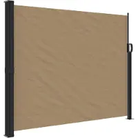 vidaXL Marquise latérale extensible Taupe 160x600 cm