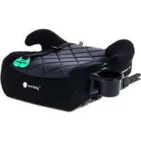 Sun baby Rehausseur pour enfant, siège auto, rehausseur, siège auto pour enfant, ISOFIX, 125–150 cm, porte-gobelet, LittleNestPro noir,