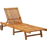 vidaXL Bain de soleil en acacia massif