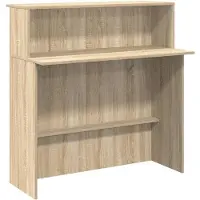 vidaXL Comptoir de réception chêne Sonoma 100 x 50 x 103,5 cm Matériau dérivé du bois