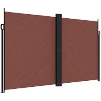 vidaXL Marquise latérale extensible brun 200x1000 cm
