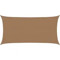 vidaXL Voile d'ombrage 160 g/m² Taupe 3x6 m PEHD