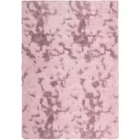vidaXL Tapis Shaggy à poils longs NAVARRA rose poudré 160x230 cm
