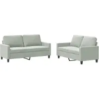 vidaXL Ensemble de canapés 2 pièces avec coussins gris clair velours