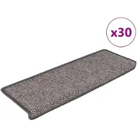 vidaXL Tapis d'escalier autocollants 30 pcs 65x21x4 cm gris et beige