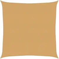 vidaXL Voile d'ombrage 160 g/m² carré sable 7x7 m PEHD