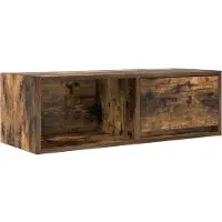 vidaXL Armoire TV chêne fumé 80x31x25,5 cm Bois composite