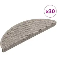 vidaXL Tapis d'escalier autocollants 30 pcs 56x17x3 cm argenté