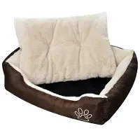 vidaXL Lit pour chien marron et beige XXL