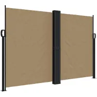 vidaXL Marquise latérale extensible Taupe 160x1200 cm