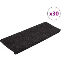 vidaXL Tapis d'escalier auto-adhésifs 30 pcs anthracite 65x24,5x3,5 cm