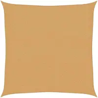 vidaXL Voile d'ombrage 160 g/m² carré sable 2x2 m PEHD