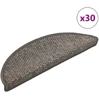 vidaXL Tapis d'escalier autocollants 30 pcs 56x17x3 cm marron beige