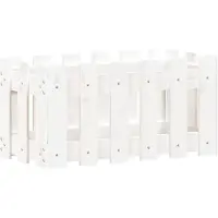 vidaXL Jardinière avec design de clôture blanc 60x30x30 cm pin massif