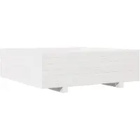 vidaXL Jardinière blanc 80x80x26,5 cm bois de pin massif