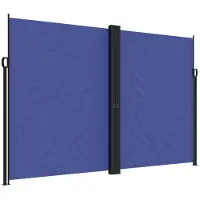vidaXL Store latéral extensible bleu 220x1000 cm
