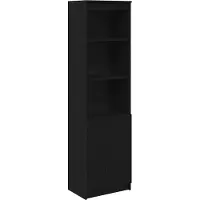 vidaXL Highboard noir imitation chêne 50x35x180 cm Bois composite