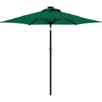 vidaXL Parasol avec mât en acier vert 225x225x212 cm