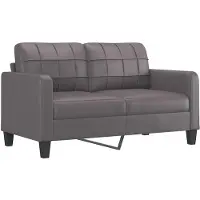 vidaXL Canapé 2 places Gris 140 cm Similicuir