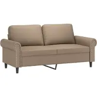 vidaXL Canapé 2 places cappuccino brun 140 cm similicuir