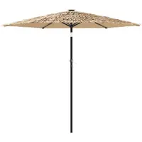 vidaXL Parasol avec mât en acier brun 268x268x226 cm