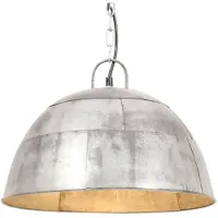 vidaXL Lampe à suspendre Vintage style industriel 25 W argenté ronde 41 cm E27