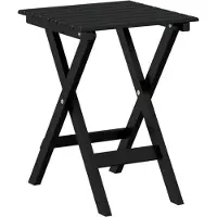 vidaXL Table d'appoint pliante noire en bois massif de peuplier