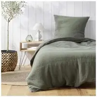 Douceur d'intérieur Parure en lin avec texture, ANGELIA, 140 x 200 cm, beige
