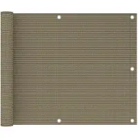 vidaXL Écran De Balcon Taupe 75x300 Cm Pehd