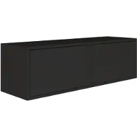 Selsey Framme - Tableau TV suspendu avec deux abattants, noir, 100 cm