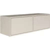 Selsey Framme - Buffet TV suspendu avec deux abattants, gris cachemire, 100 cm