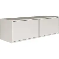 Selsey Framme - Tableau TV suspendu avec deux abattants, blanc, 100 cm