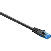 Goobay 55439 Câble patch CAT 6 Outdoor, U/UTP, noir, 75 m - Matériau cuivre, gaine extérieure PE