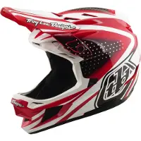 Troy Lee Designs Casque D4 Polyacrylite Mips intégral, couleur « line fire-white », taille L (58-59 cm) 174047014