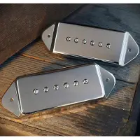 Lollar P-90 Dog Ear Casino micros à simple bobinage, manche et chevalet, nickel (x2)