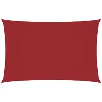 vidaXL Voile de parasol tissu oxford rectangulaire 5x8 m rouge