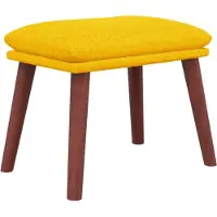 vidaXL Repose-Pied Jaune Moutarde 45x29,5x39 Cm Tissu