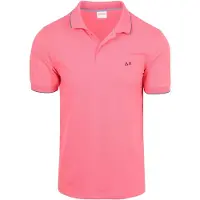 Sun68 Polo Col Rayé Fin Rose taille L