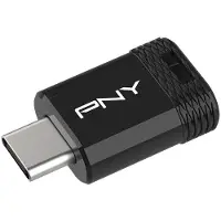 PNY Elite-X Fit Type-C USB 3.2 128GB Flash Drive (128 Go, USB-C), Clé USB, Noir