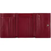 WITTCHEN Porte-monnaie femme en cuir, horizontal, rouge, cuir naturel
