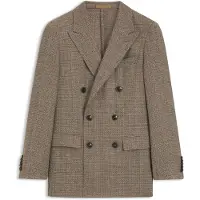 BOSS Veste Regular en soie et laine vierge